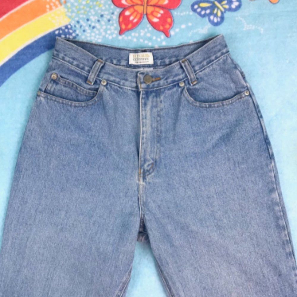 High waist light blue jeans size 5/6 26 - Picture 2 of 3